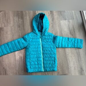 Lands End XS 4 5 Kids Tealish Blue Puffer Jacket